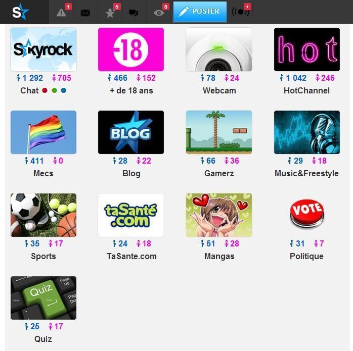 Chat skyrock gratuit