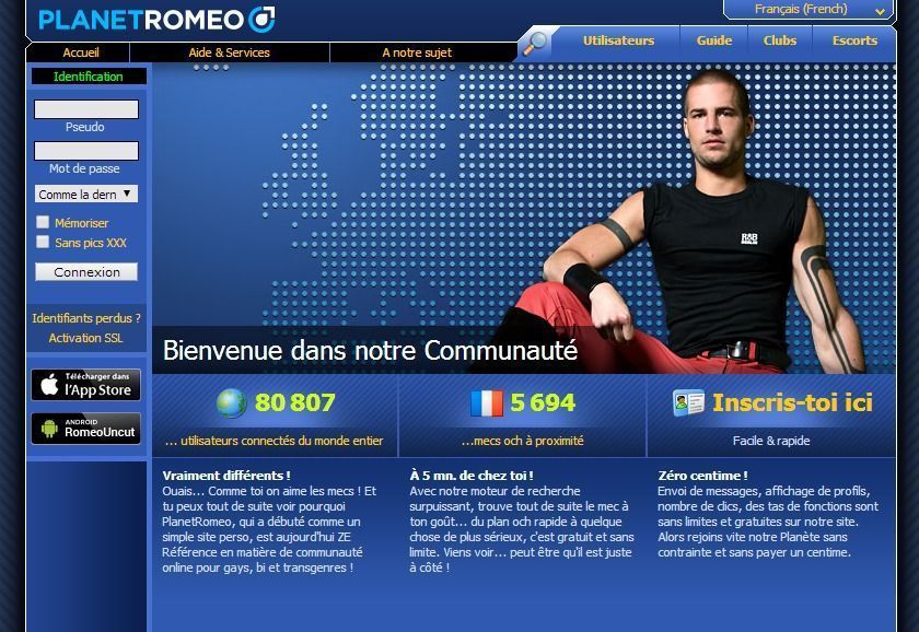 Planet Romeo gratuit