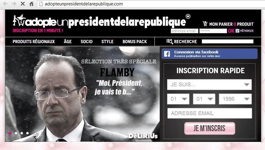 Adopteunmec offre un abonnement VIP à François Hollande