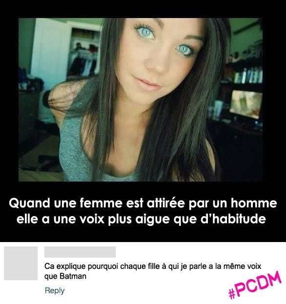 Quand une femme est attirée par un homme elle prend une voix plus aigue