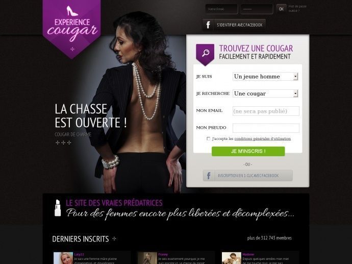 Experience cougar gratuit