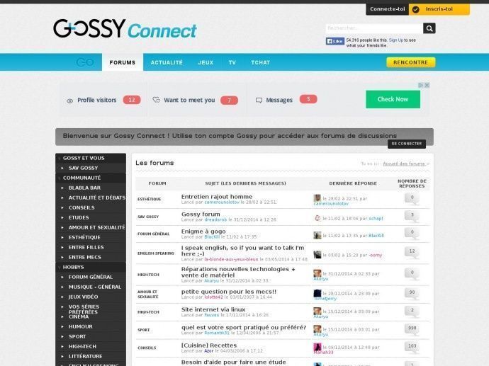 Gossy connect gratuit