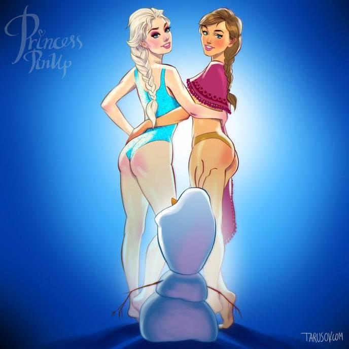 Il revisite les super-héroïnes et les princesses Disney en pin-up sexy