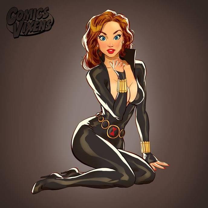 Il revisite les super-héroïnes et les princesses Disney en pin-up sexy