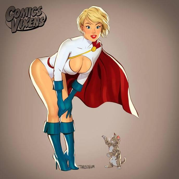 Il revisite les super-héroïnes et les princesses Disney en pin-up sexy