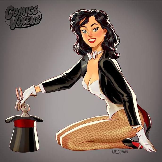 Il revisite les super-héroïnes et les princesses Disney en pin-up sexy